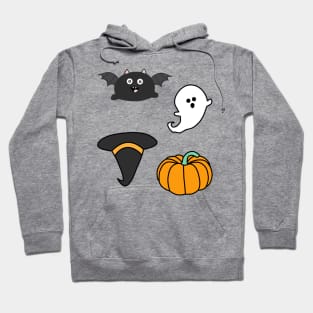 Bat, Witch, Ghost, Pumkin - Halloween Lover Sticker pack Hoodie